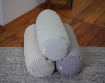 Bolster Yogakissen aus 100% Leinen in verschiedene Farben