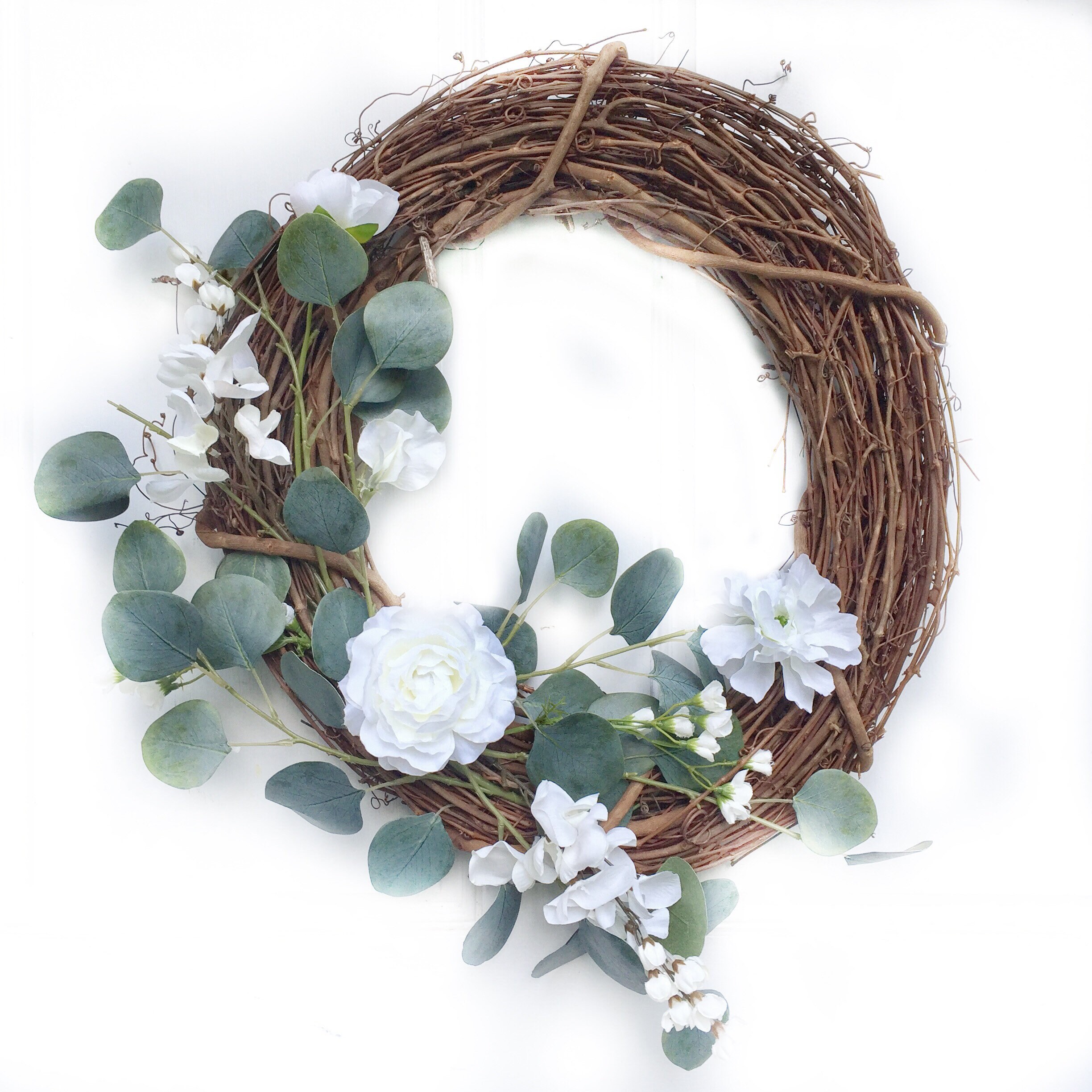 White Eucalyptus Year Round Wreath Fall Wreath Etsy