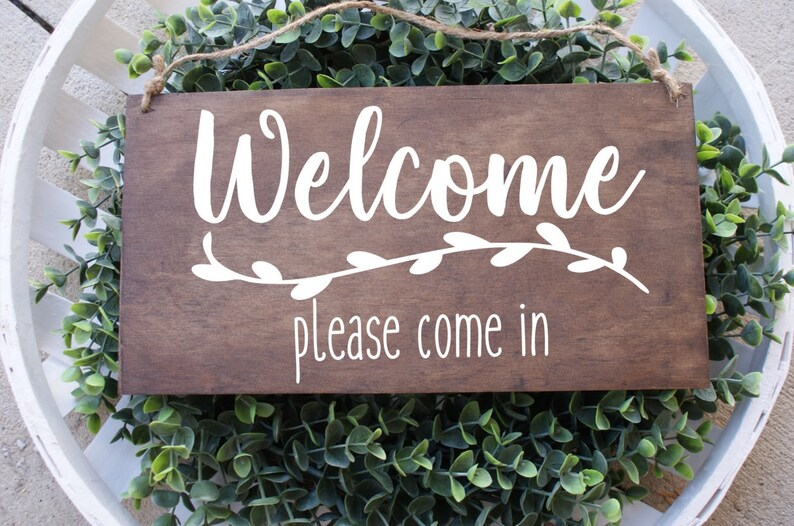 Welcome please come in Sign Office Sign Sign Custom Sign | Etsy