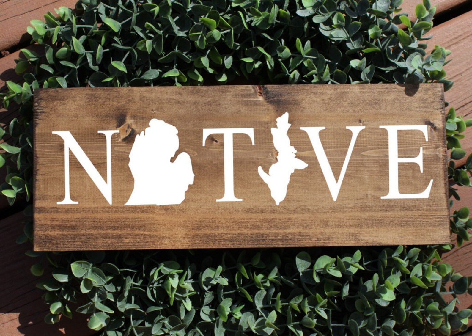 Michigan native sign michigan sign state sign home state Etsy