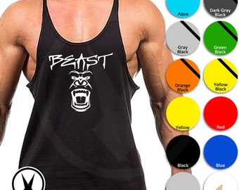 Gym Bodybuilding Vest Funny Mens Sports Performance Singlet White Six Pack Com
