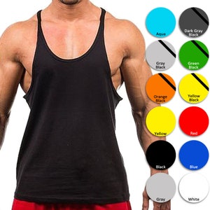 Gym Rabbit Gym Singlets - Men's Tank Top for Bodybuilding and Fitness - Stringer Sportsby Gym Rabbit