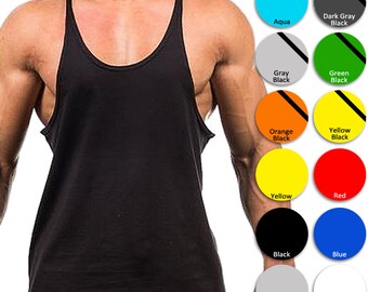 Gym Rabbit Gym Singlets - Men's Tank Top for Bodybuilding and Fitness - Stringer Sportsby Gym Rabbit