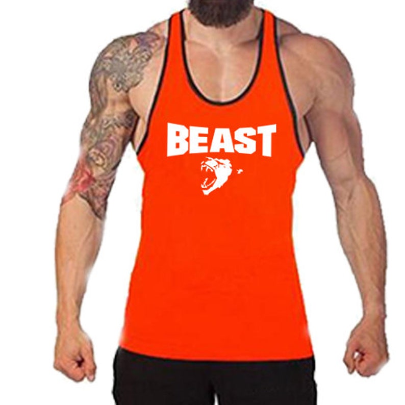 BEAST C322 Gym Singlets Men's Tank Top for Bodybuilding Etsy