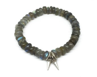 LABRADORITE Spike Bracelet