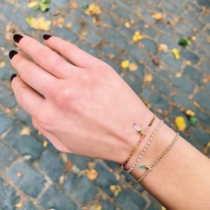 mini yoga bracelet | raw sapphire bracelet | september birthstone bracelet | gift for her | wife gift | gift for her