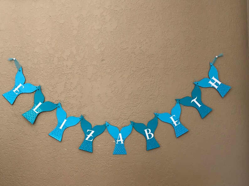 Download Mermaid Tail Name Banner | Etsy