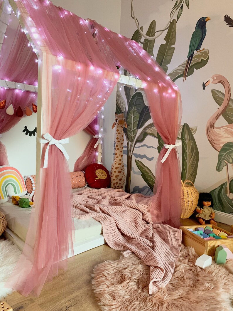 Old Rose CANOPY Canopy Bed Canopy for Girls Canopy Nursery Etsy