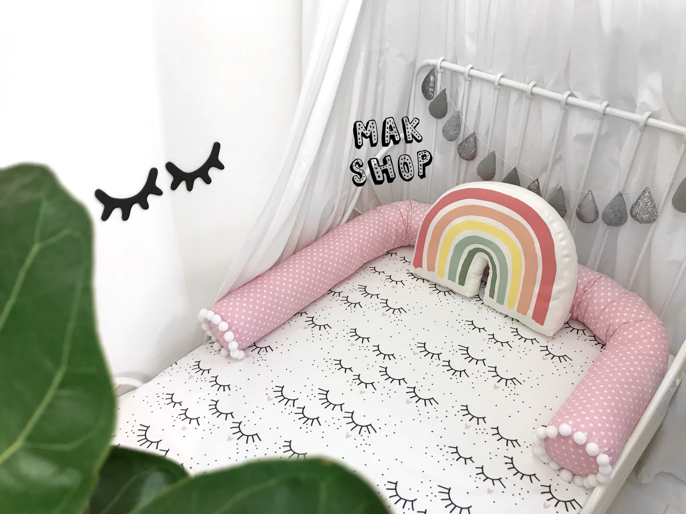 Bed Bumper Toddler Bed Bolster Pillow Baby Bed Crib Etsy