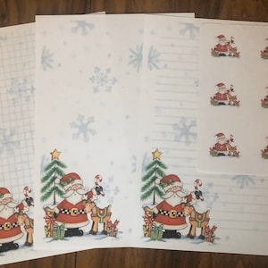 stunning Santa & Reindeer Stationery - letter writing paper and stickers set