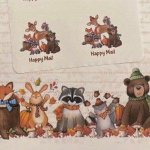 Woodland friends stationery, letter writing paper & stickers set
