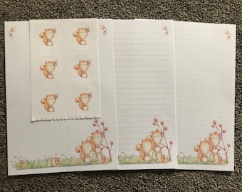 Eichhörnchen 25 Blatt Briefpapier schreiben & 6 Aufkleber-set