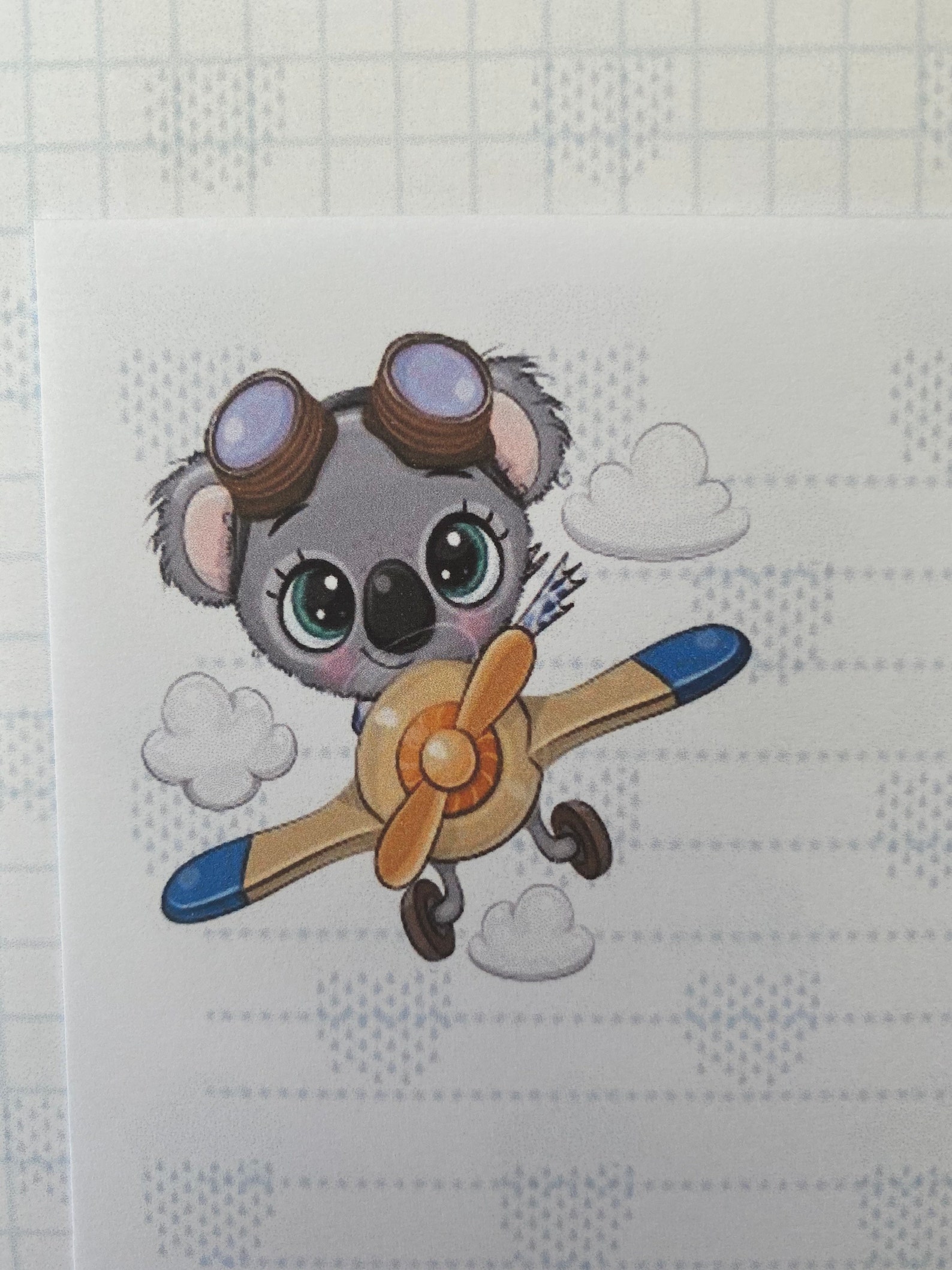 Koala pilot stationery letter writing paper & stickers set Etsy