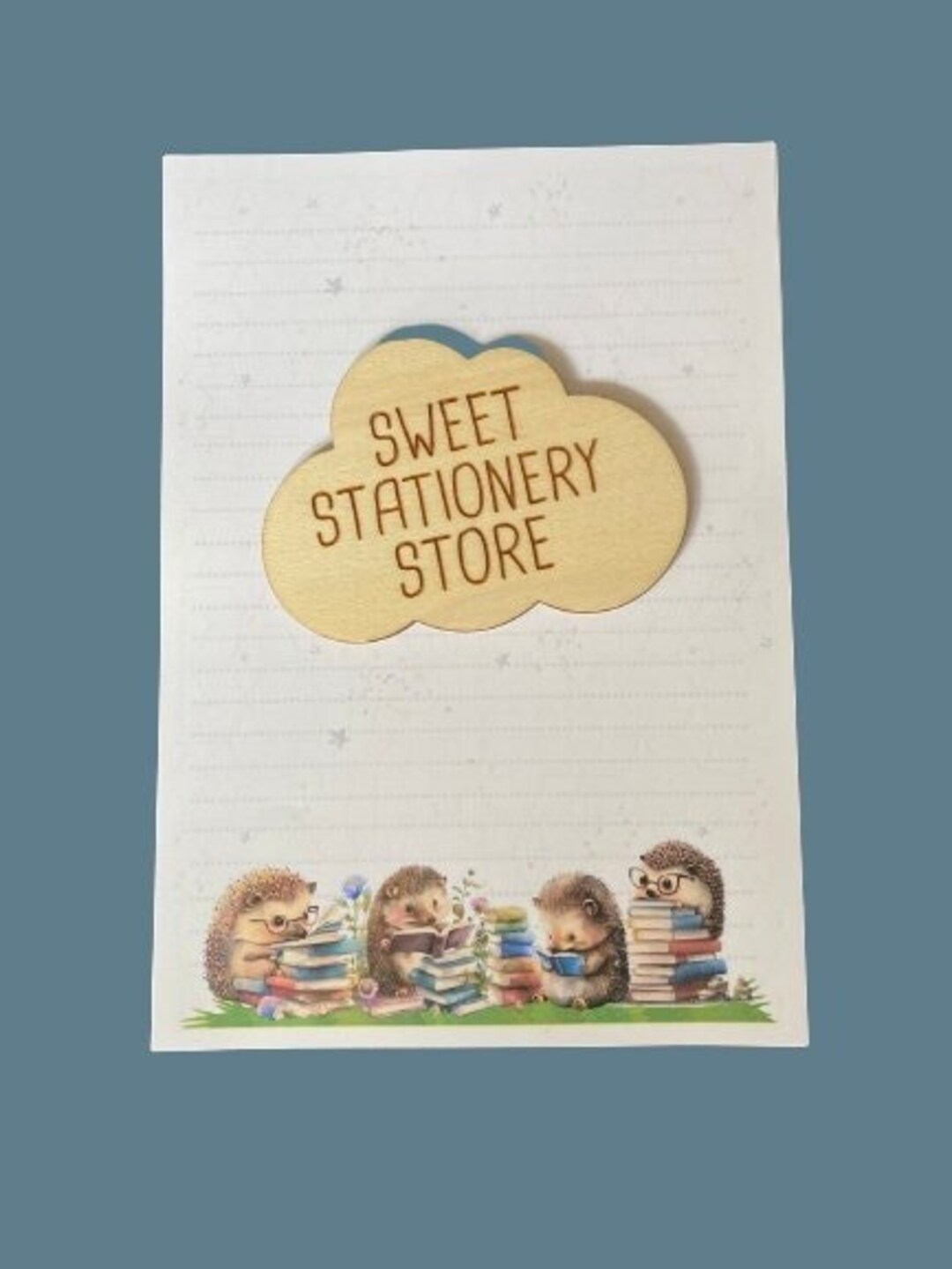 Hedgehogs Reading Stationery, 2023 Design, Letter Writing Paper & Stickers Set Etsy