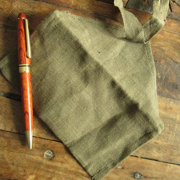 Vintage French Military Linen Canvas Sewing Kit Pouch Bushcraft and Camping EDC FAK Fire Kit Pouch Hunting Bag Paris Made Army Clutch Bag