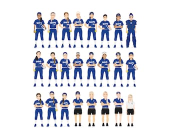 Athlete Portrait / Custom Team Illustration / Team Gift Ideas