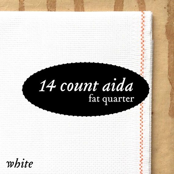 Fat Quarter 14 Count White Aida Cross Stitch Fabric 50cm x 55cm Zweigart