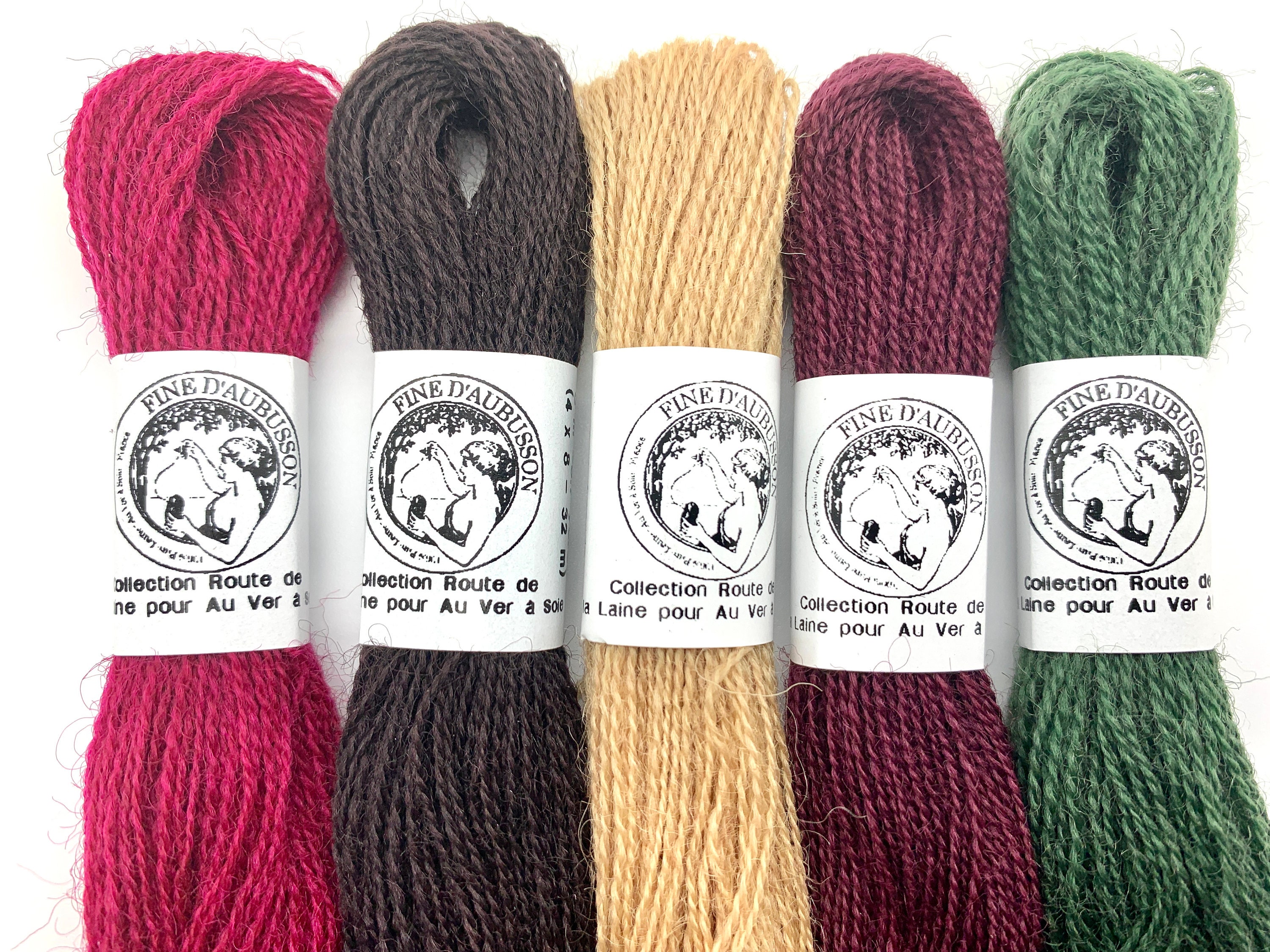 Darning wool set 100 Wool colorfast burgundy browns green Etsy