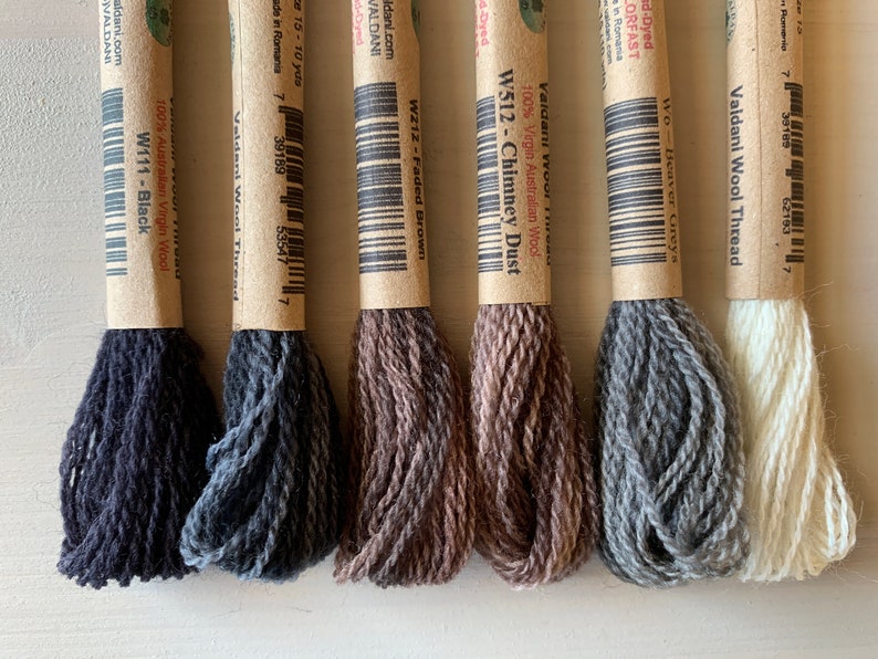 Wool embroidery floss set hand dyed variegated 100 Etsy