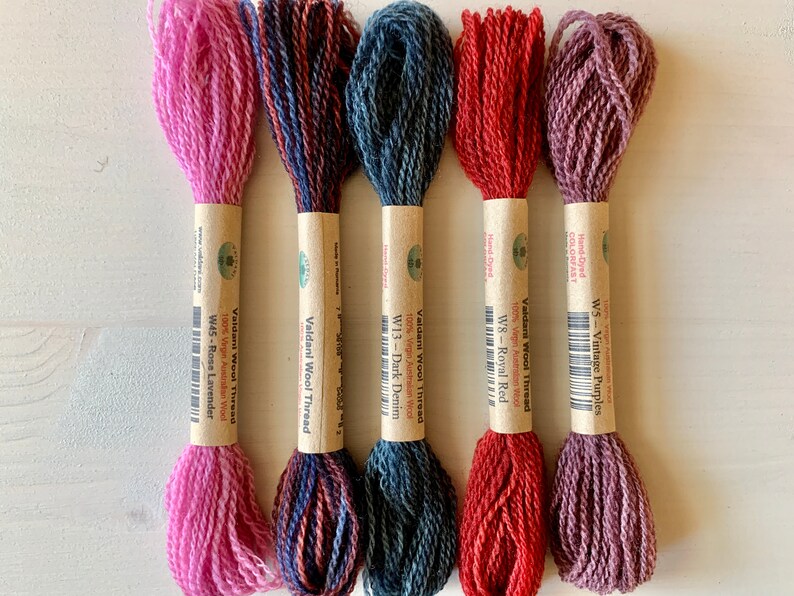 Wool embroidery floss set hand dyed variegated 100  etsy