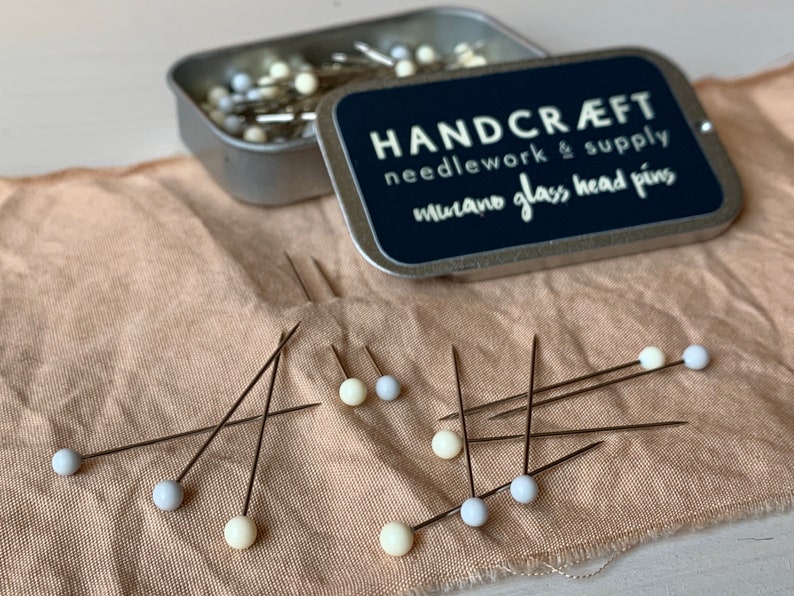 Glass head pins gift set 80 French made pins with Murano Etsy