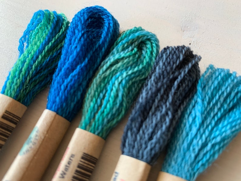 Wool embroidery floss set hand dyed variegated 100  etsy