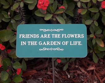 Custom Engraved Garden Sign 3" x 6" with Stake, Outdoor Garden Signs, Garden Sign on Stake, Custom Outdoor Signs, Gifts for Gardeners