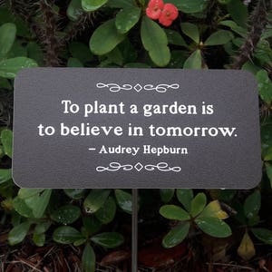 Custom Engraved Garden Sign 3" x 6" w/Stake, Outdoor Garden Signs, Engraved Outdoor Sign, Garden Accessories, Quote Sign, Custom Garden Sign