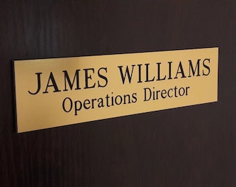 Personalized name plate 2" x 8", Custom Door Sign, Office Name Plate, Engraved Name Plate, Personalized Door Sign, Replacement Name Plate