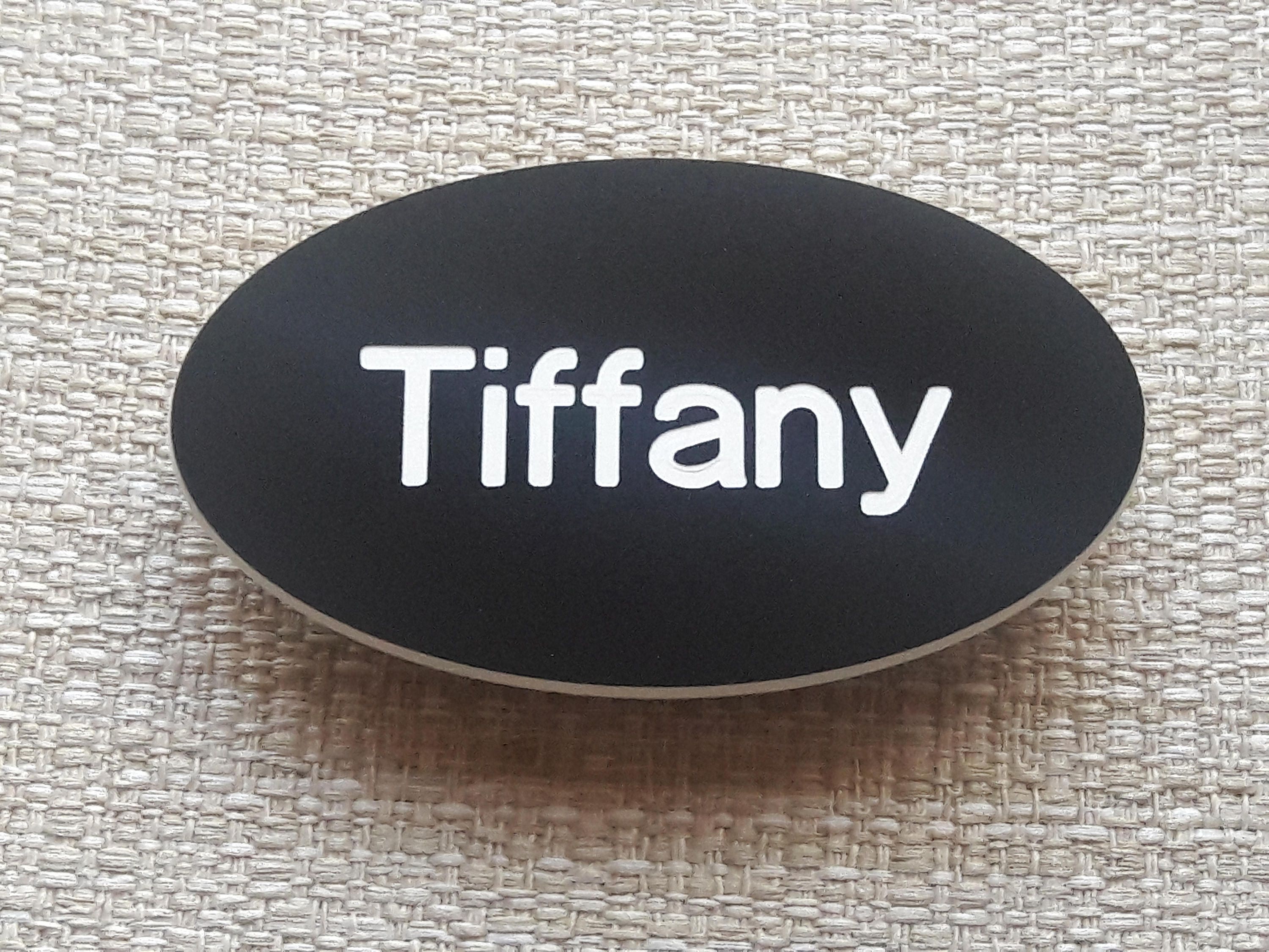 Engraved oval name badge Personalized name tags Etsy