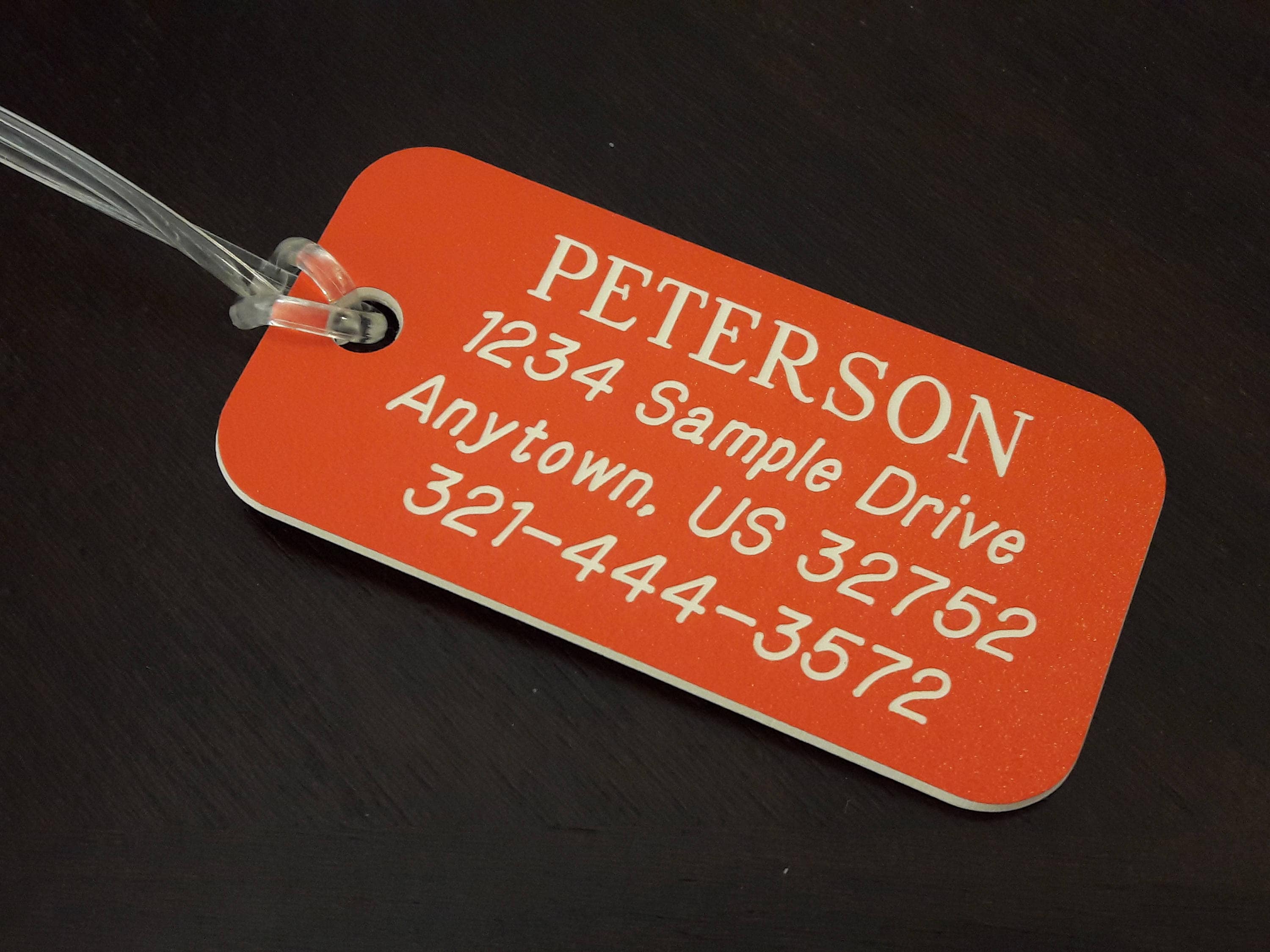 personalised luggage tags