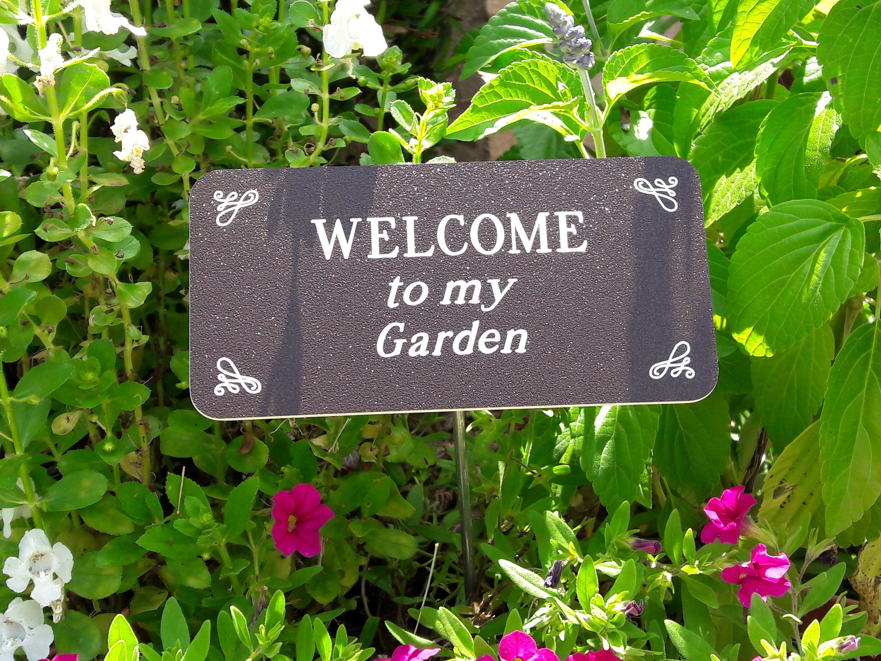Custom Garden Sign 3 X 6 W/stake Engraved Outdoor Etsy UK