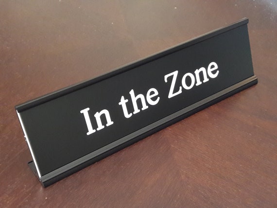 Engraved Name Plate With Black Desk Holder 2 X 8 Etsy