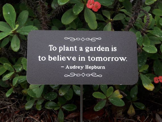 Custom Engraved Garden Sign 3 X 6 W Stake Outdoor Etsy