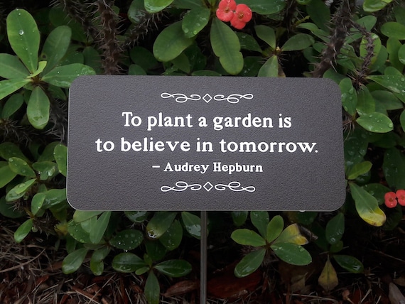 Custom Engraved Garden Sign 3 X 6 W Stake Outdoor Etsy