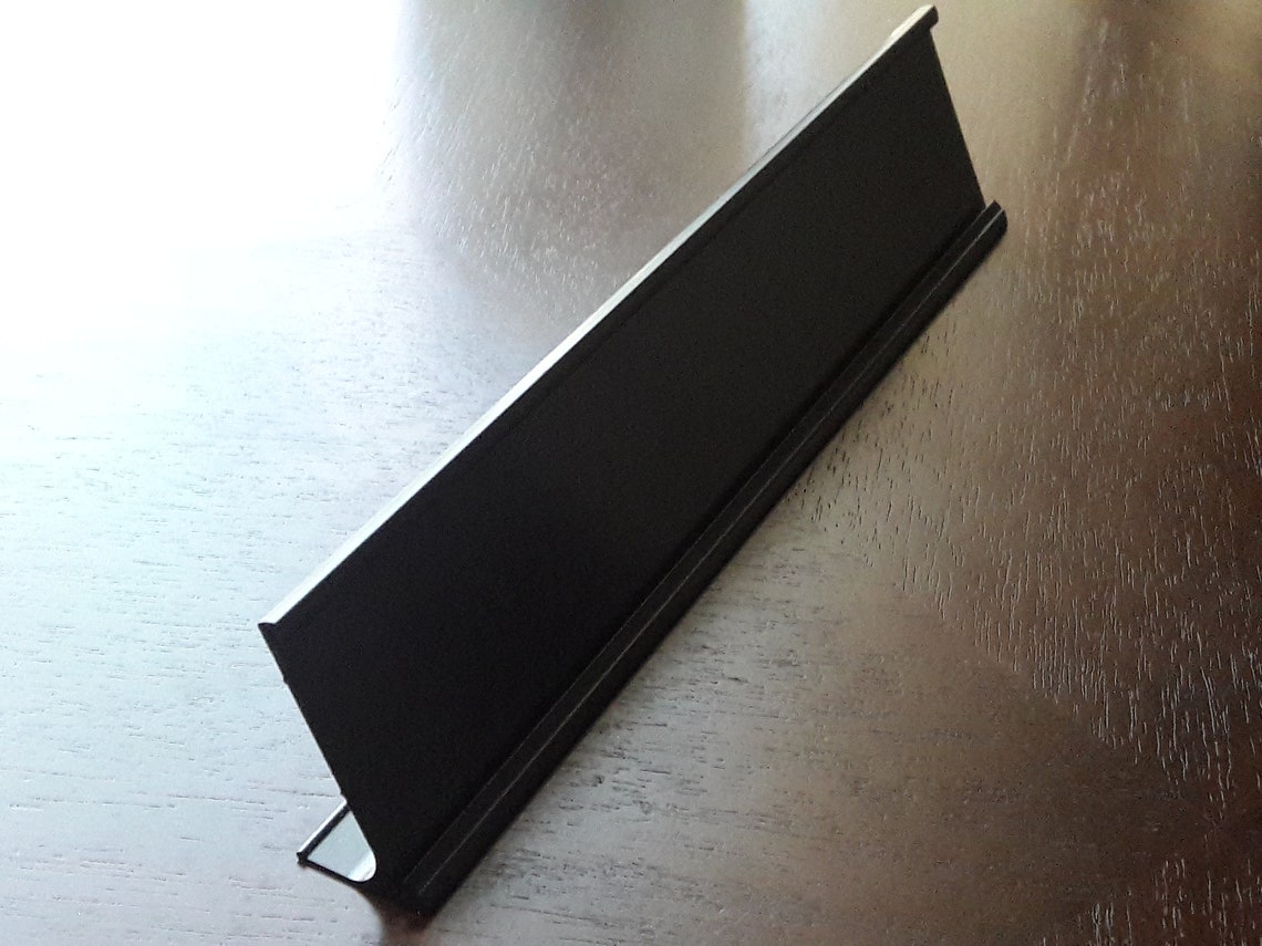 Custom Engraved Name Plate W/ Black Metal Holder 2 X - Etsy