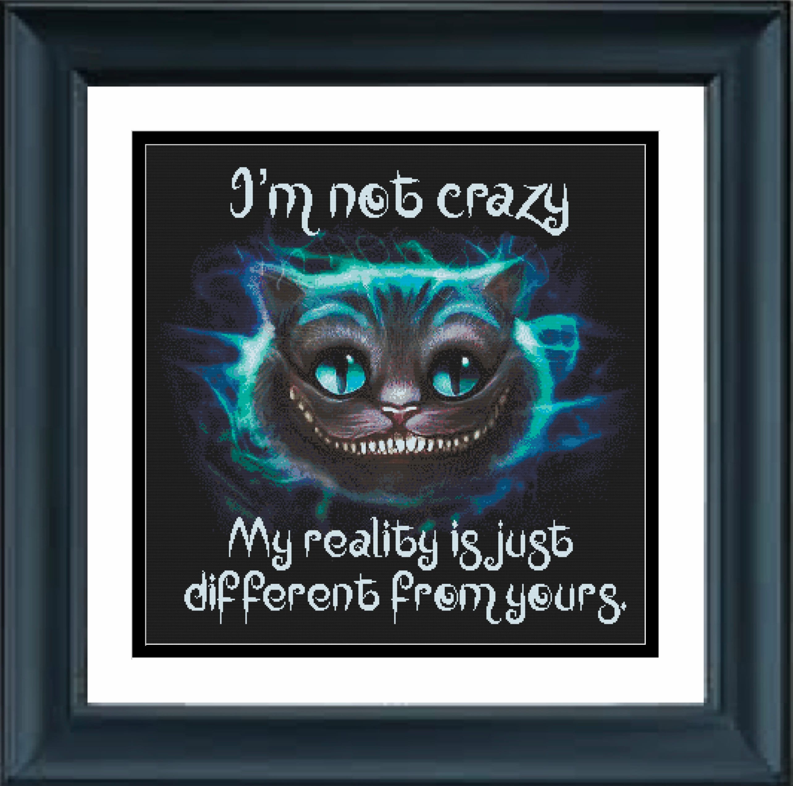 Comment S appelle Le Chat De Alice Au Pays Des Merveilles Chat du Cheshire je ne suis pas fou - Etsy France