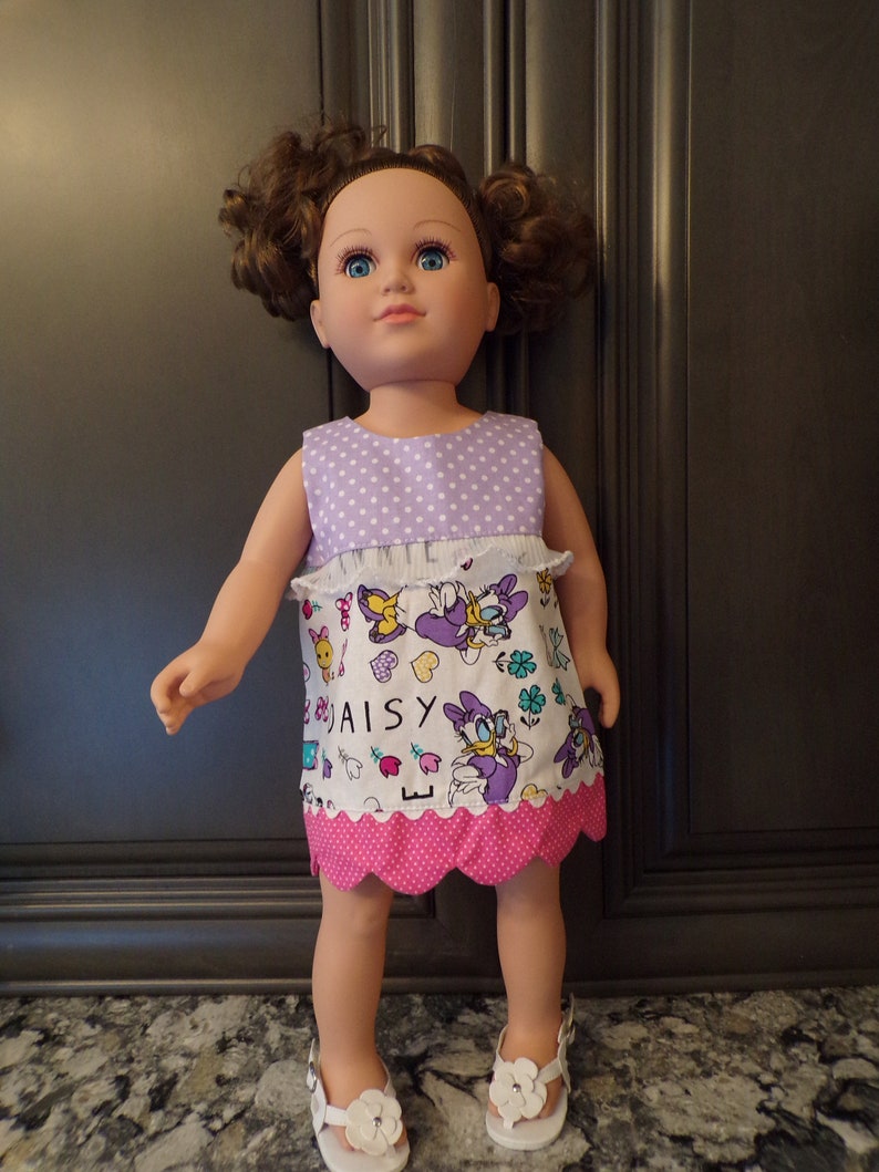 18 Doll Daisy Duck Themed Summer Scalloped Dress Etsy