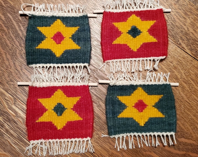 Handwoven Weft-faced Christmas Ornaments