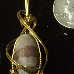 Wire Wrapped Lingham Pendant in Jewelers Bronze Healing Gemstone Lingham Wire Wrap Black Star Lingham Necklace Black Star Lingham Jewelry