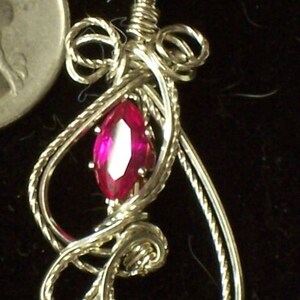 Wire Wrapped Swarovski Crystal Pendant in Sterling Silver Healing Gemstone Swarovski Crystal Wire Wrap Swarovski Crystal Necklace Jewelry