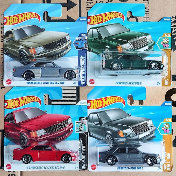 Set of 4 Hot Wheels Mercedes-benz Collectible Diecast 1/64 Scale