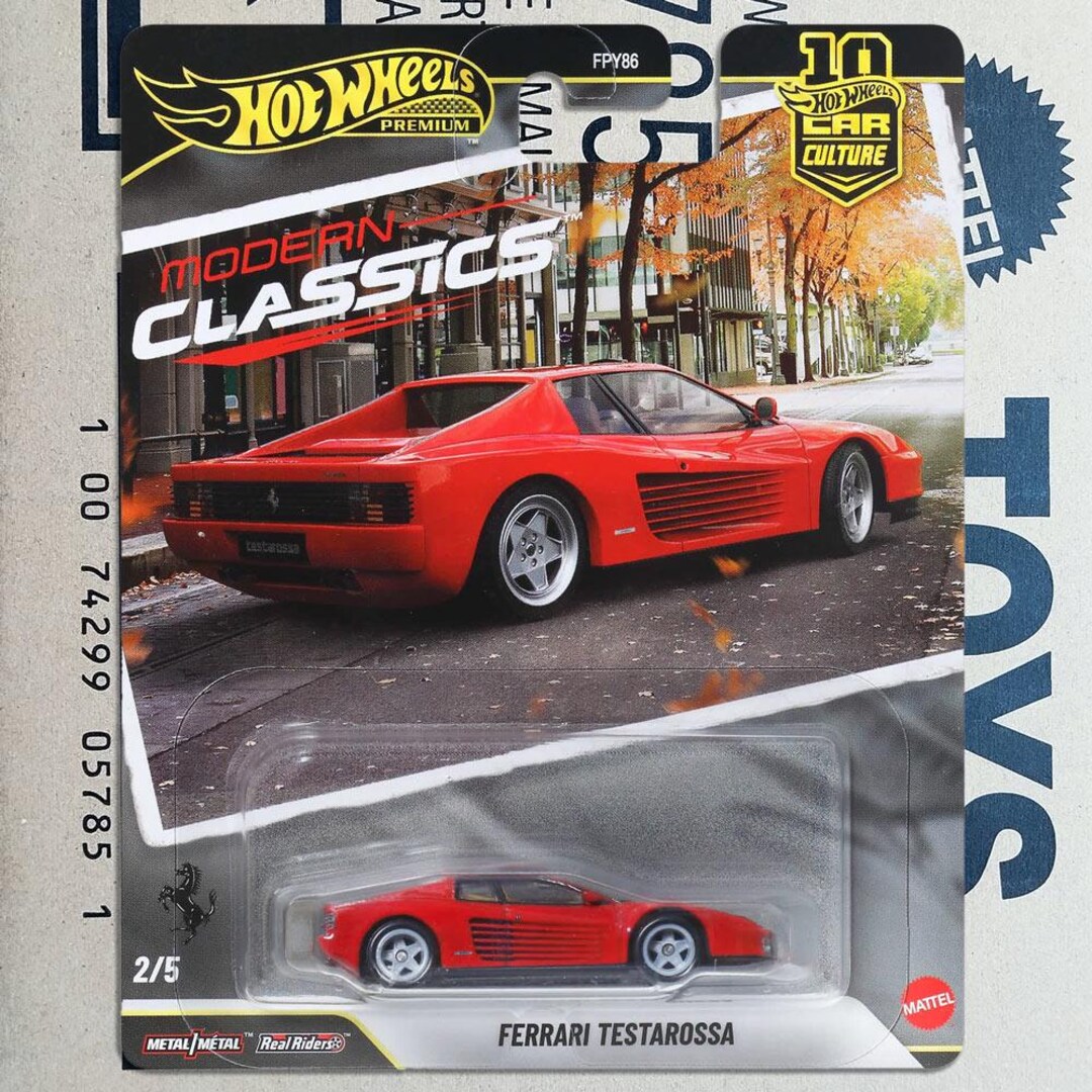 Hot Wheels Premium Ferrari Testarossa Diecast 1/64 Scale Model