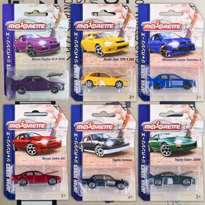 Majorette Japanische Autos 1/64 Diecast Scale Modelle - issan Skyline, toyota Supra, honda Civic, mitsubishi lancer perfektes Auto Sammler Geschenk
