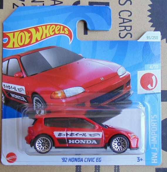 Gift Set - 4 Hot Wheels Honda Civic JDM Car Diecast 1/64 Scale