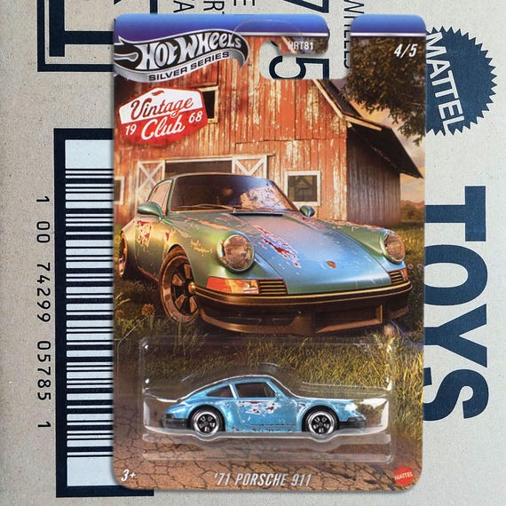 Hot Wheels 1971 Porsche 911 Vintage Club Diecast Scale Model