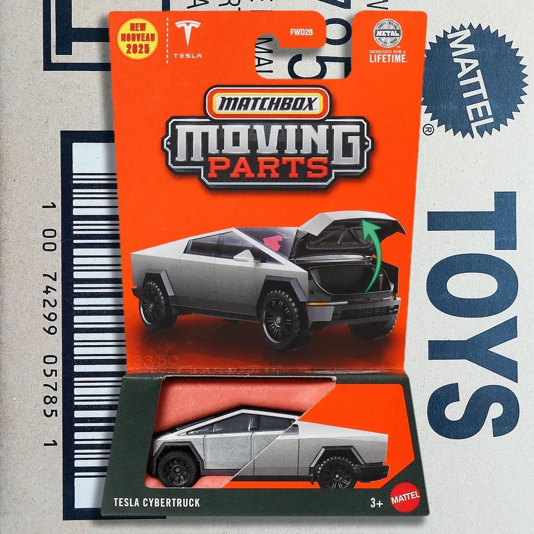 Matchbox TESLA CYBERTRUCK Moving Parts Diecast 1/64 Scale Model