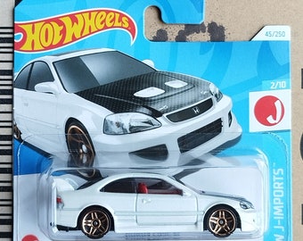 Rare Hot Wheels Honda Civic SI Japanese Car 1/64 Diecast Scale Model | Car Collector Gift | Car Guy Gift | Coworker Gift| Husband Gift |