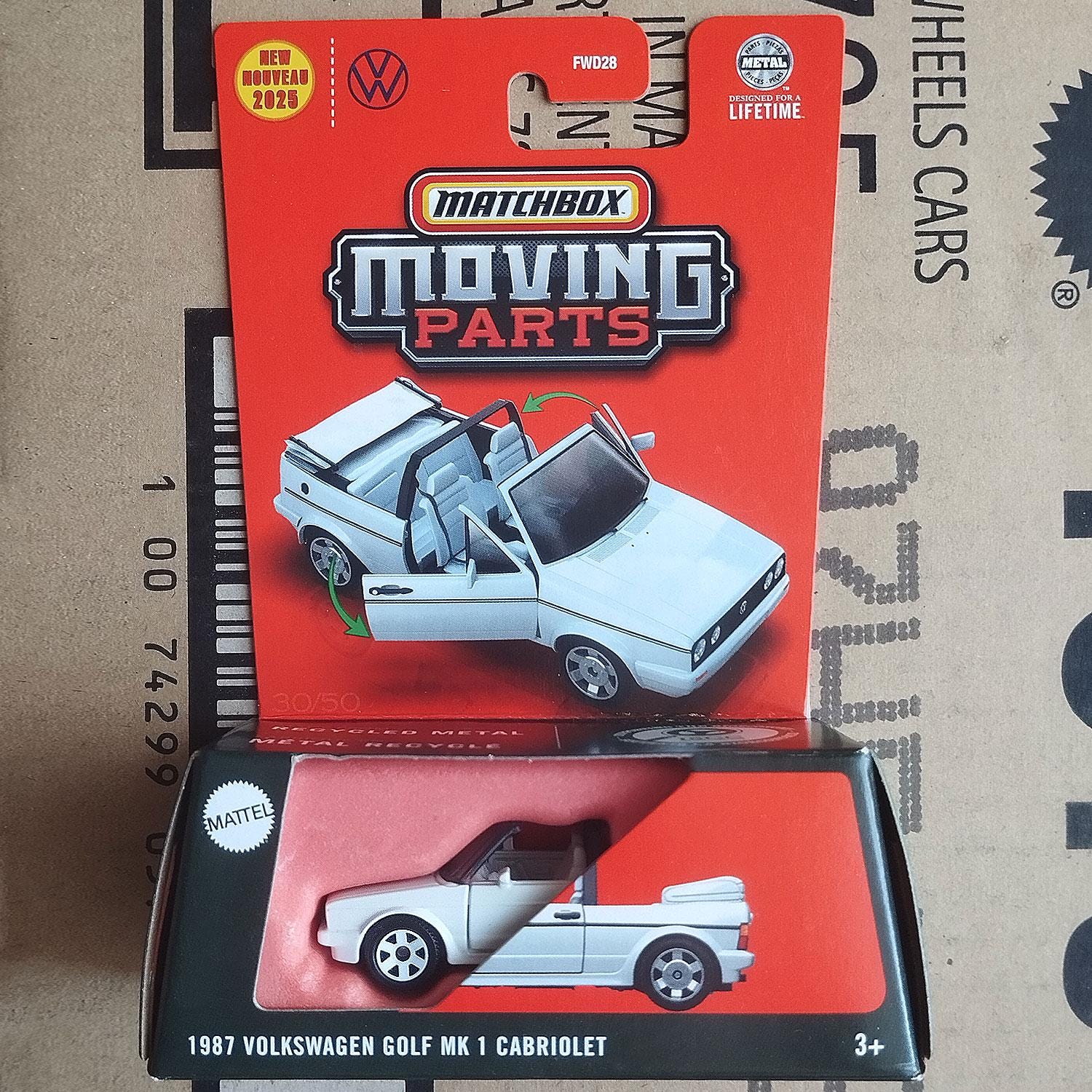 Rare Matchbox Car - 1987 Volkswagen Golf MK1 Cabriolet Diecast