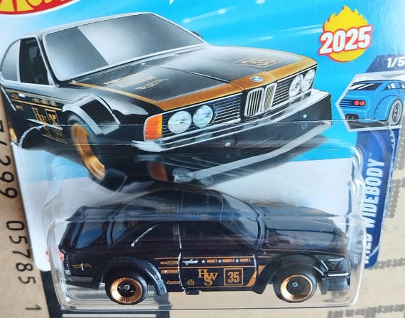 2025 Hot Wheels BMW 635 CSI Black Diecast Scale Model | Classic